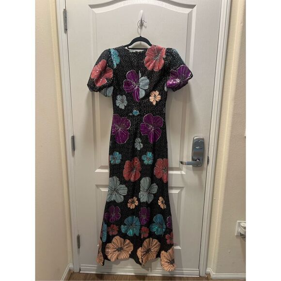 ELLIATT Resort Minka Floral Sequin Gown Wedding Guest Cocktail Party size S NWT - Picture 6 of 8